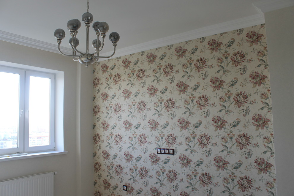 Квартира в стиле современной классики в фиолетовых тонах