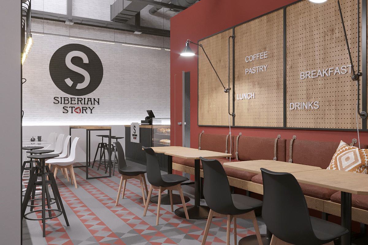 Дизайн кофейни "Siberian Story"
