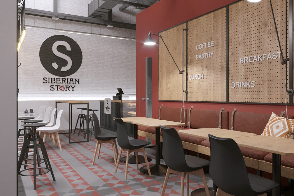 Дизайн кофейни "Siberian Story"