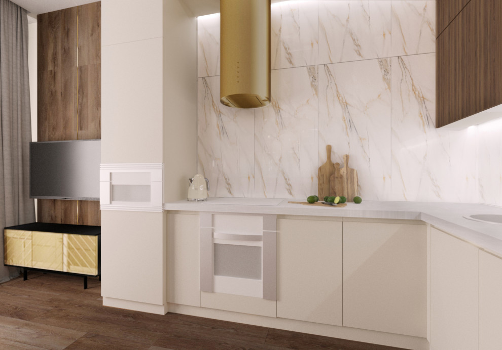 Дизайн кухни-гостиной