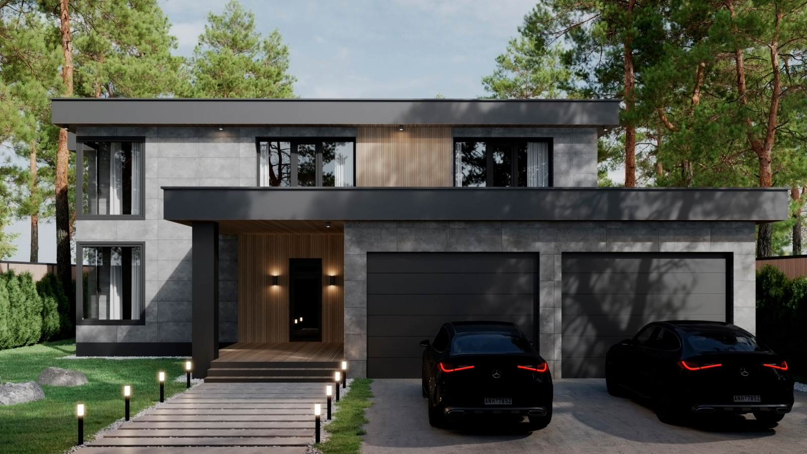 Обложка проекта: ДОМ В СТИЛЕ "РАЙТ"