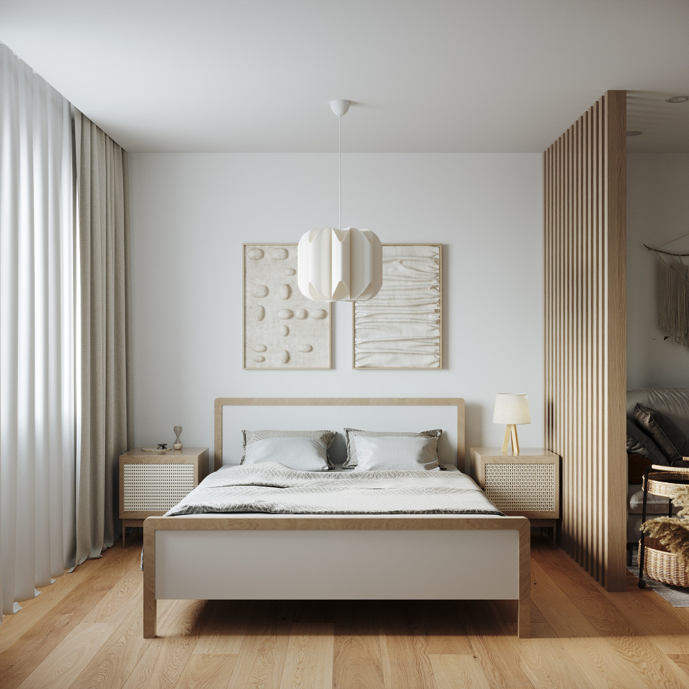 Проект совмещенной спальни-гостиной