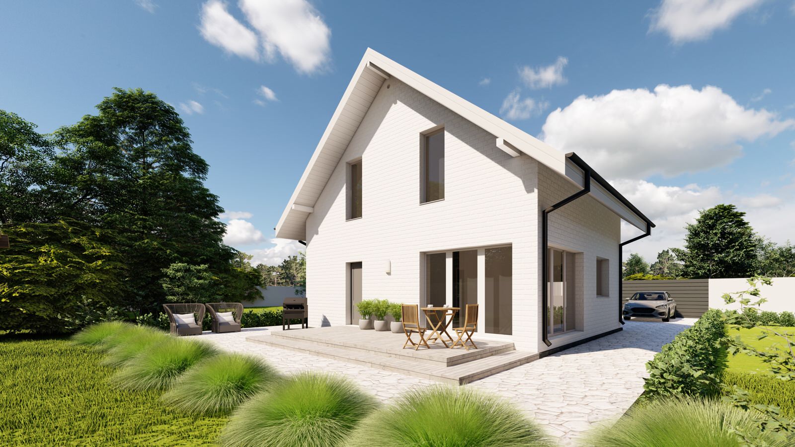 Обложка проекта: Мансардный дом 90м2