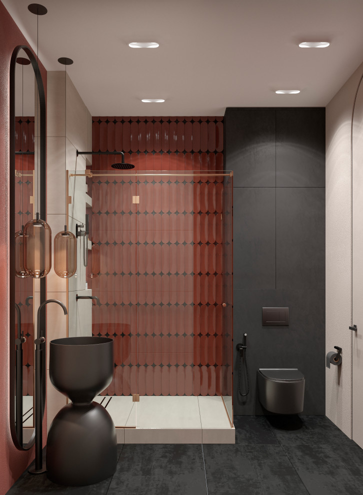 Обложка проекта: Гостевой санузел из проекта "Оранжевый Блюз" в ЖК Neva Towers, г. Москва