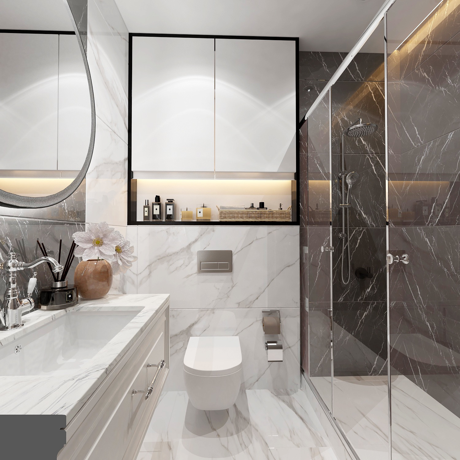 Обложка проекта: Ванная комната проекта жк «МАРШАЛ»
