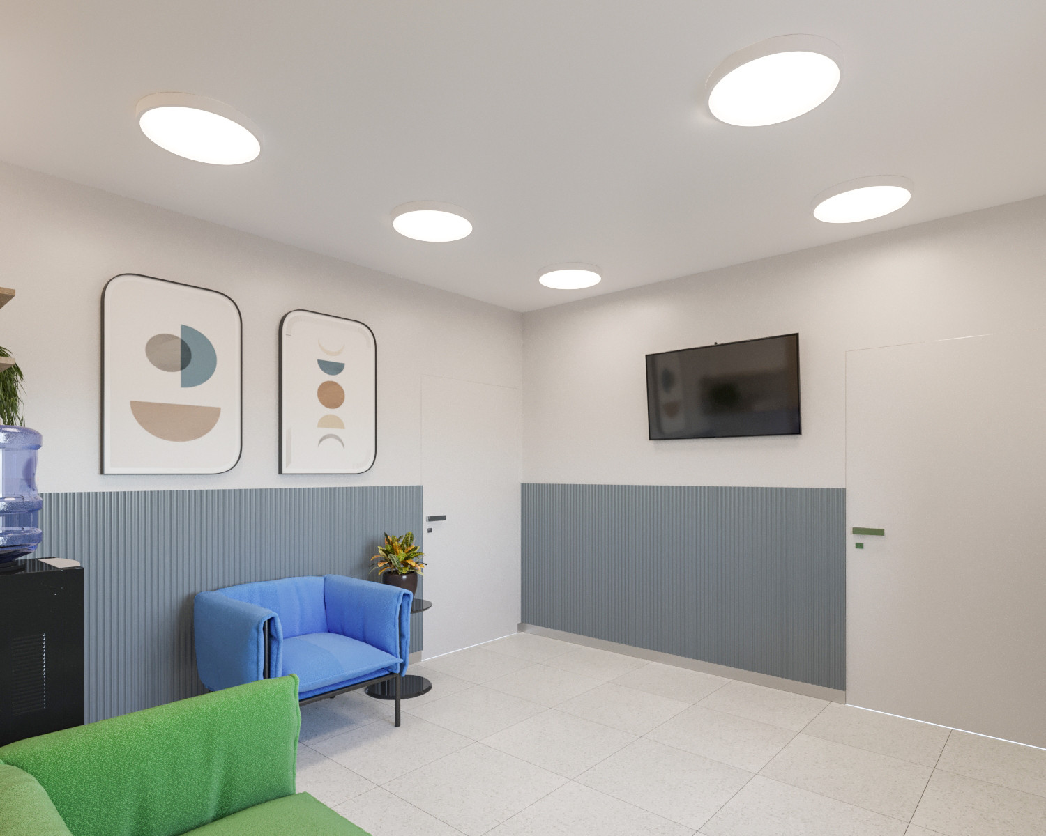 Интерьер общественных помещений офтальмологической клиники