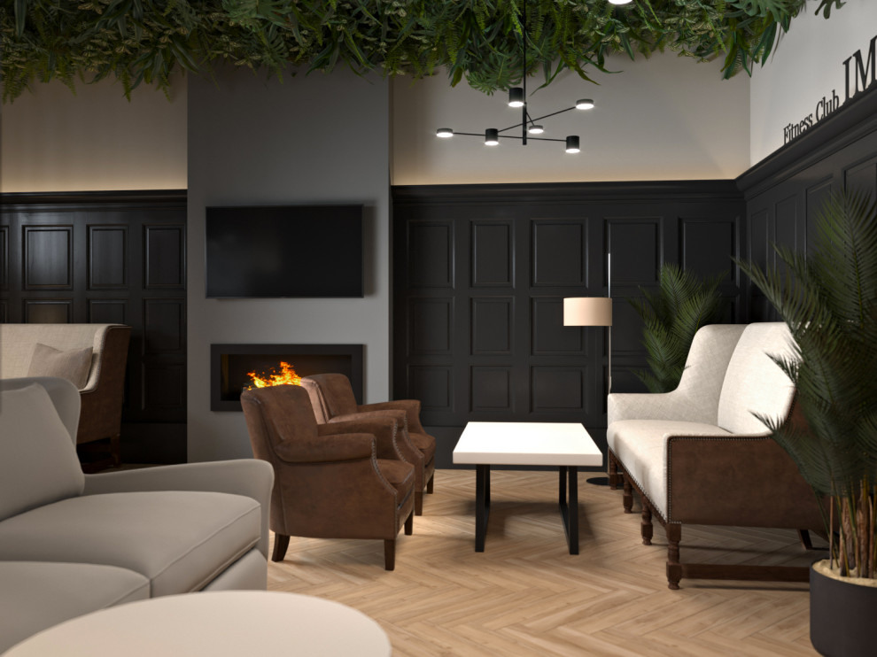 Проект зоны ресепшен в спотривном клубе