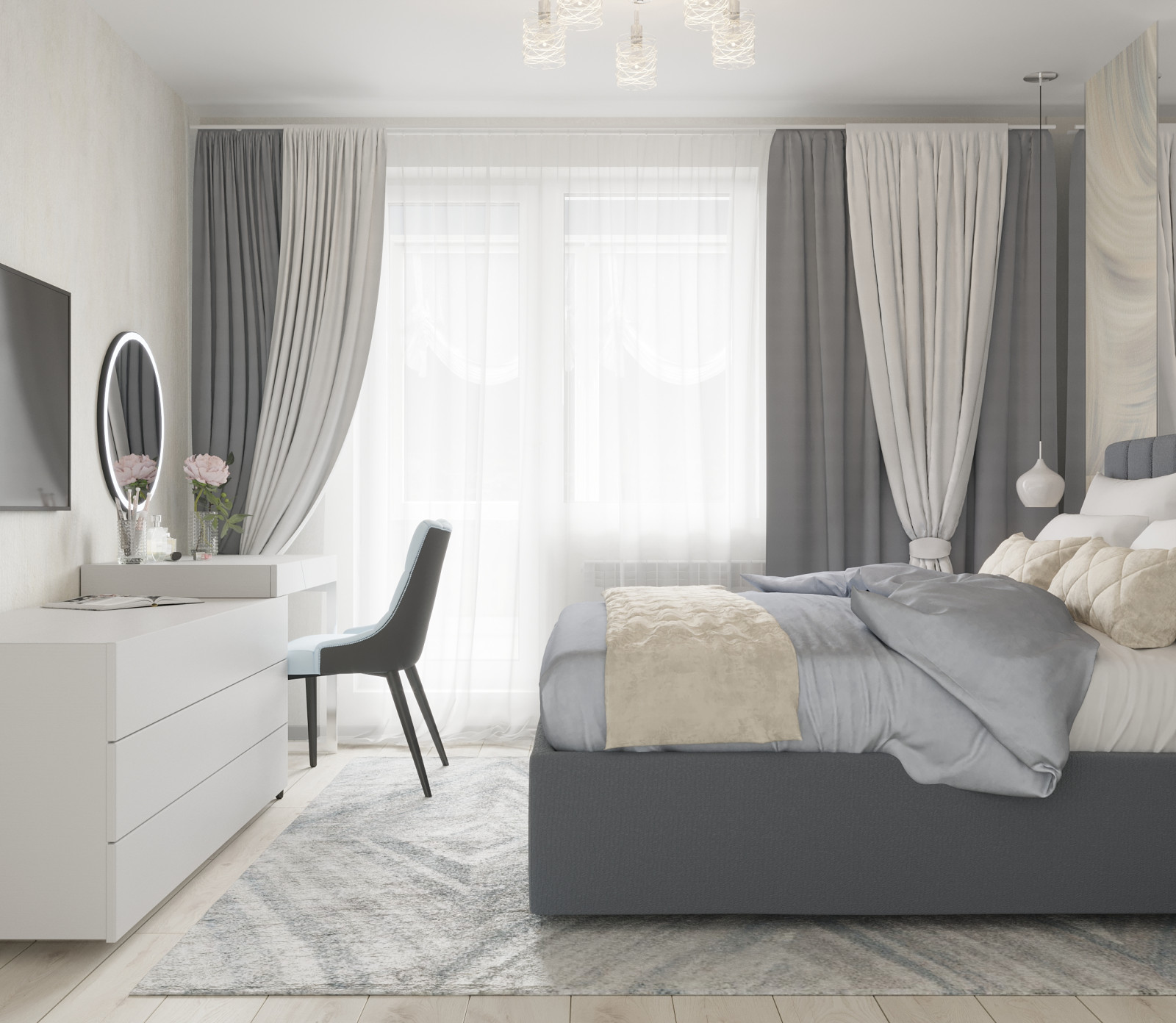 Трехкомнатная квартира в ЖК Маршал