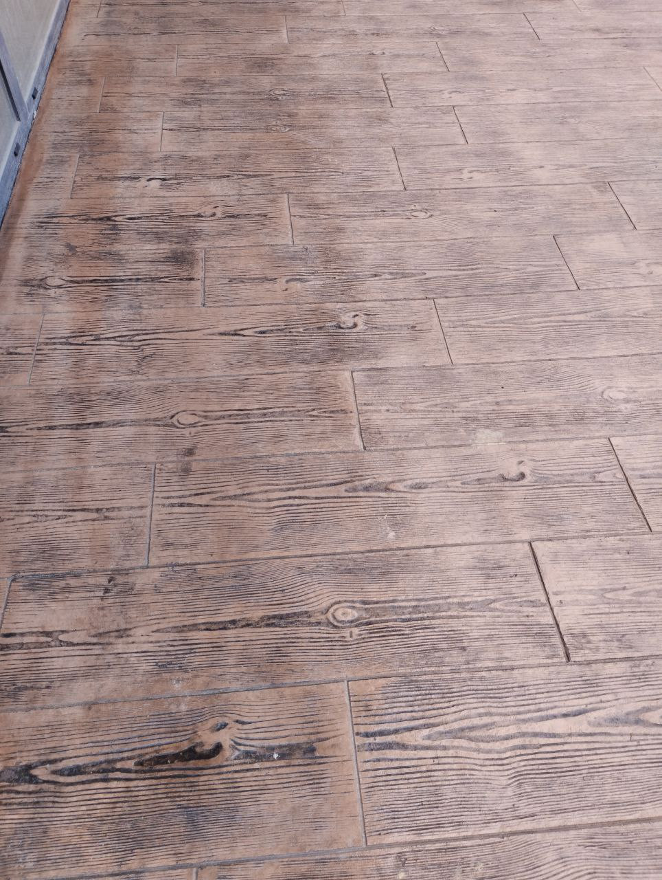 Обложка проекта: Печатный бетон, рисунок Итальянский сланец в комбинации с Доской