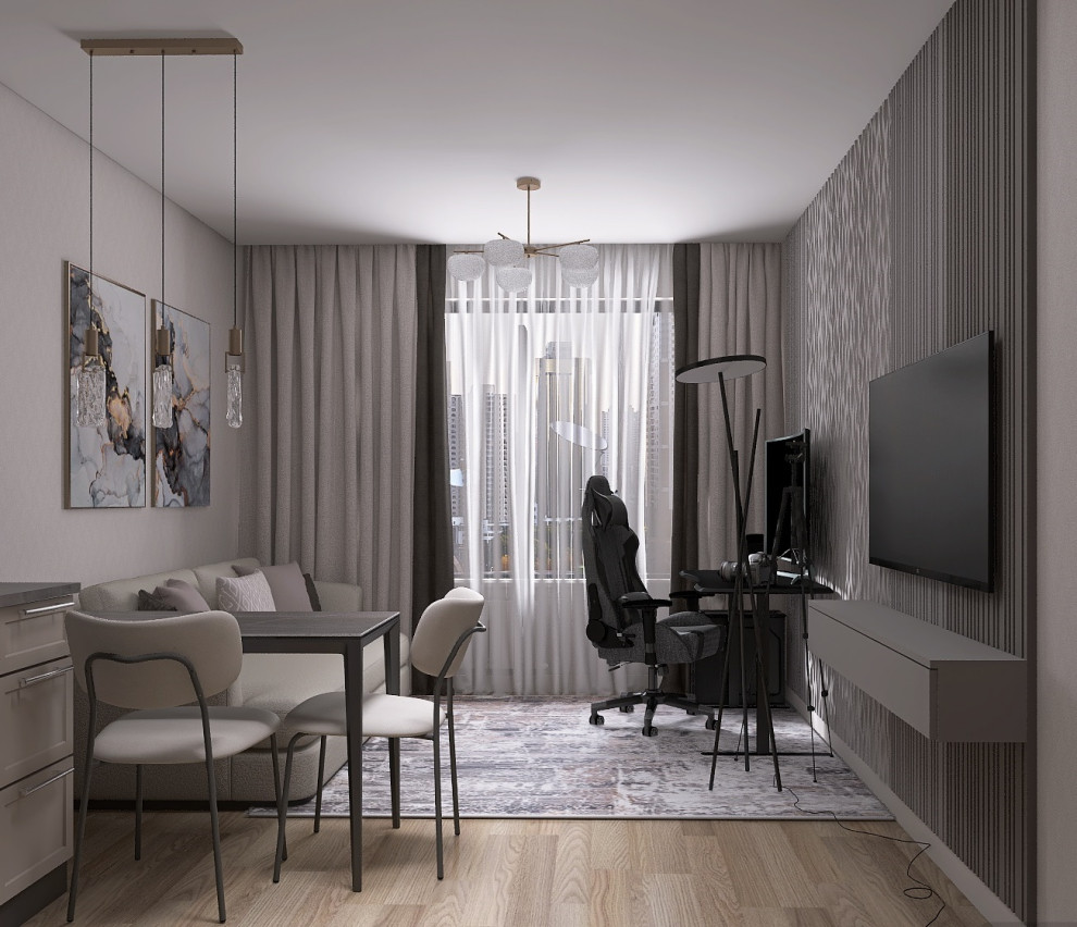 Обложка проекта: Квартира для девушки "кофе с молоком"