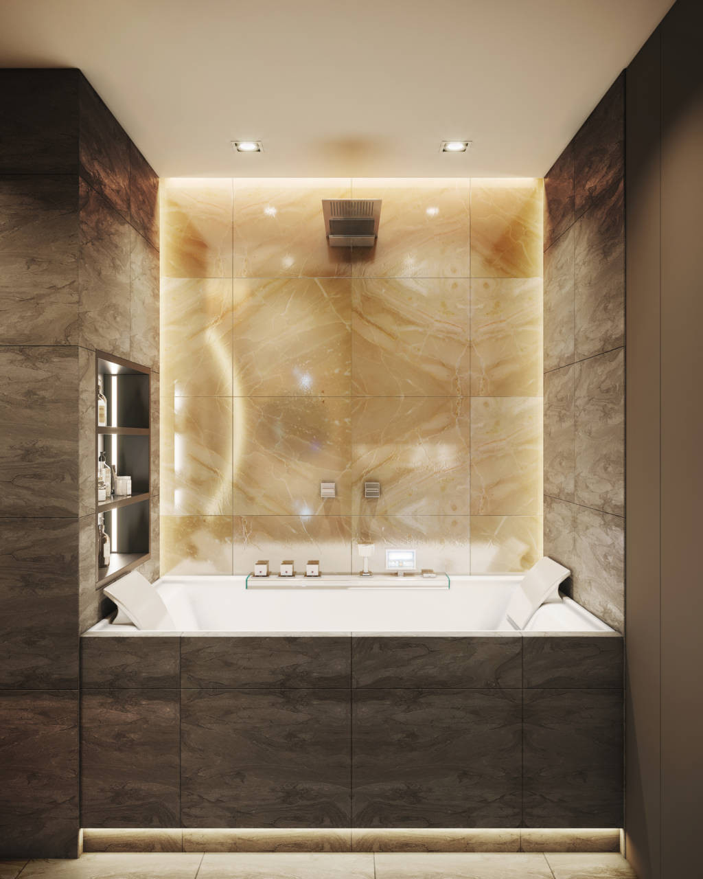 г. Санкт-Петербург, квартира 98 м2. Темно-золотой интерьер квартиры