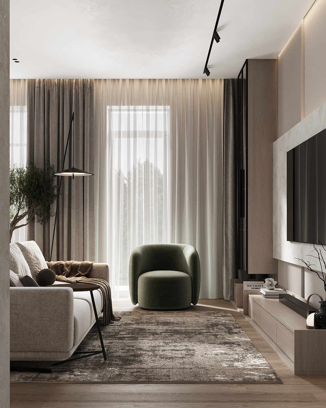 Проект интерьера для загородного дома в коттеджном поселке "Петровские озера"