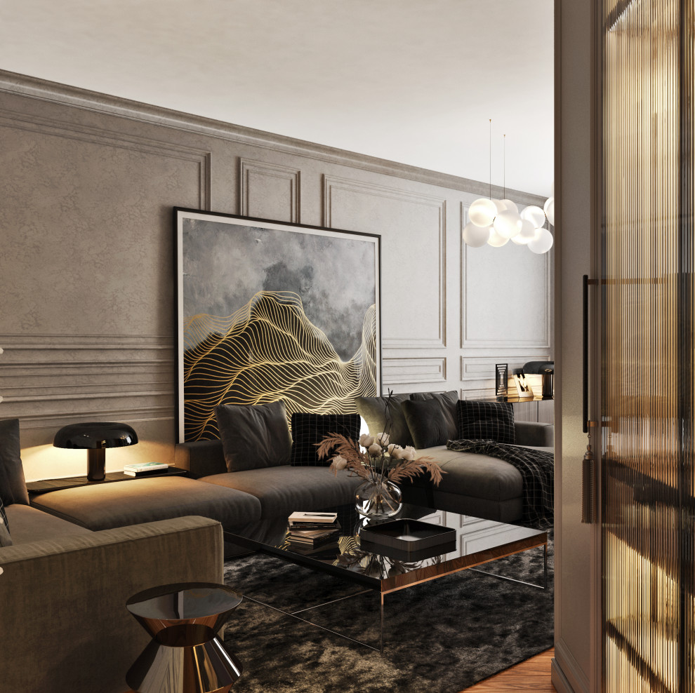 Дизайн Квартиры в современном стиле с британскими колониальными нотками.