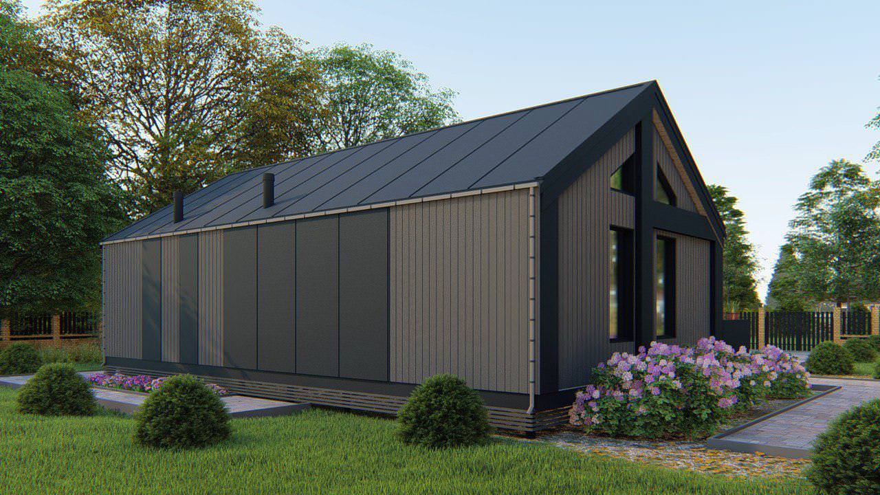 Обложка проекта: Проект одноэтажного барнхауса «Вермеер»