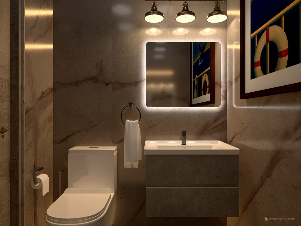 Трехкомнатная квартира в современном стиле с элементами лофт