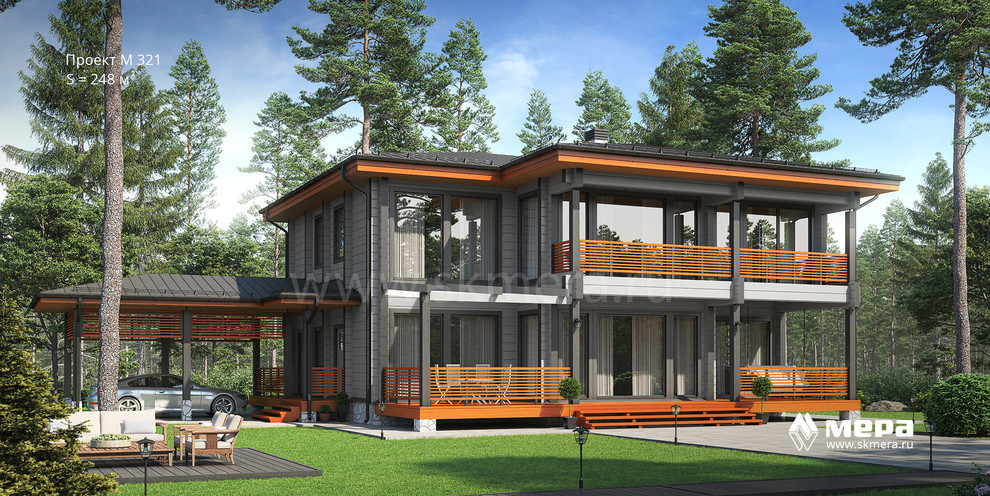 Современные дома из клееного бруса