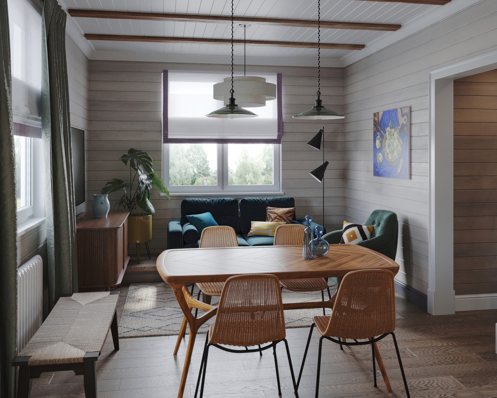 Загородный дом для молодой семьи с котами