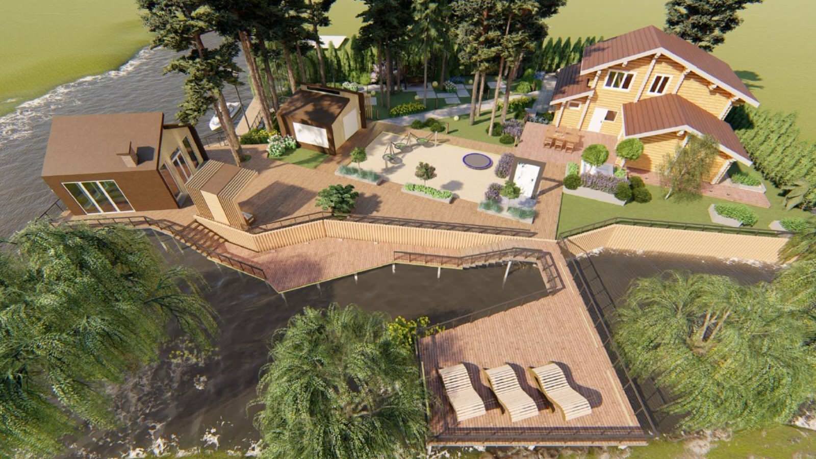 Проект благоустройства участка в коттеджном поселке Заозерье