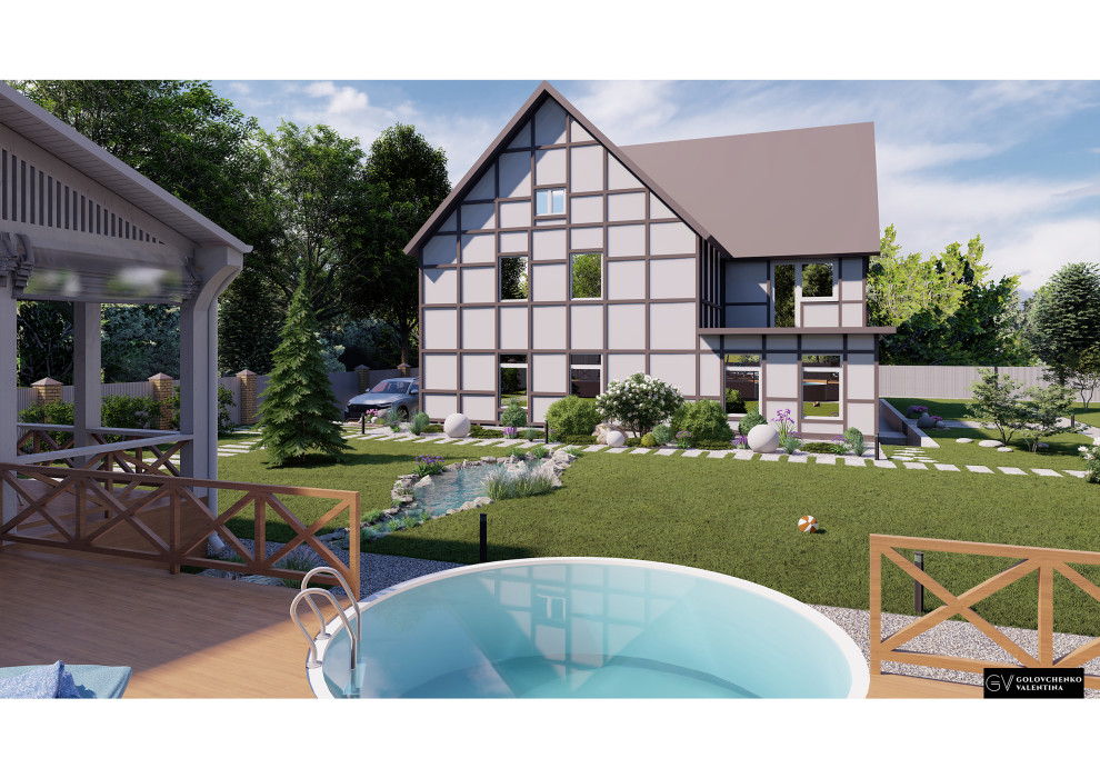 Концептуальный проект ландшафта частного дома