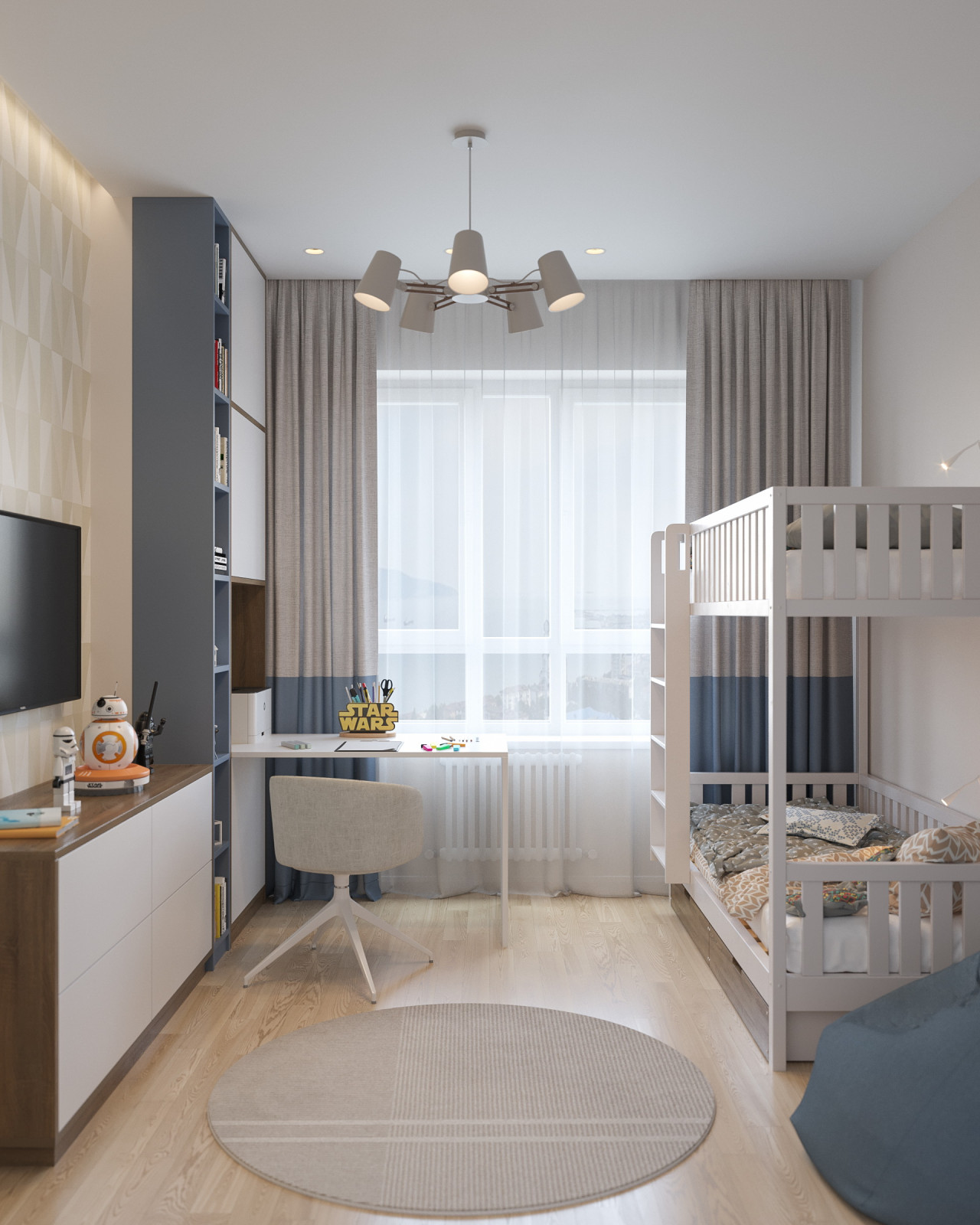 Обложка проекта: Дизайн детской для детской для двух мальчиков