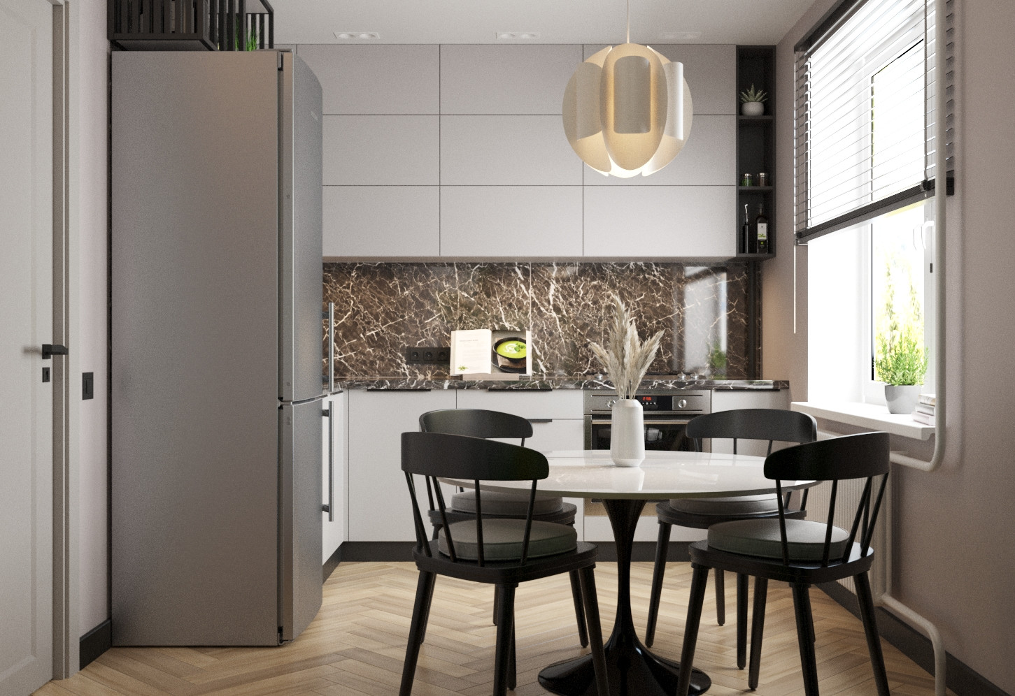 Квартира 64 кв/м в современном стиле, Ультрамарин