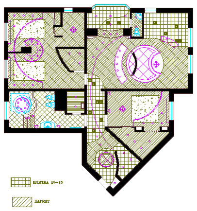 План перепланировки квартиры площадью 160 кв.м.