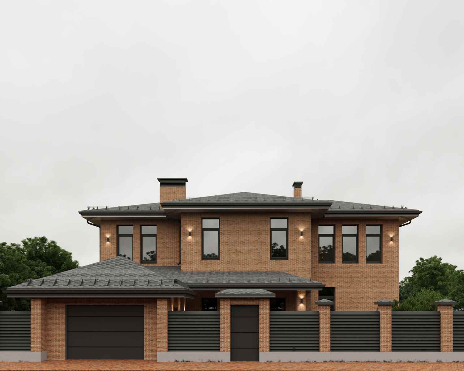 2-х этажный дом в классическом стиле со вторым сетом