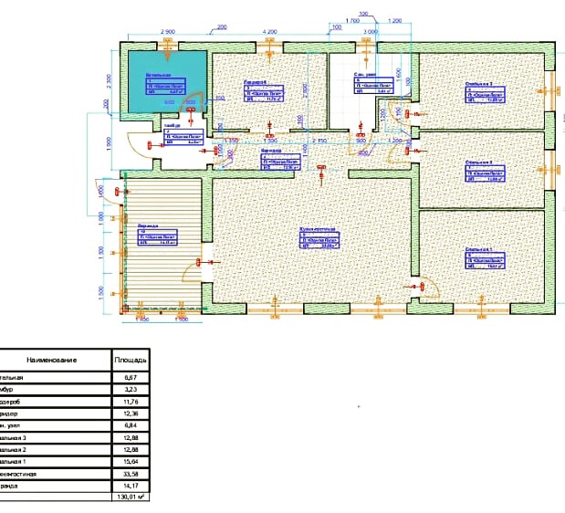 Обложка проекта: Одноэтажный дом с застеклённой верандой.