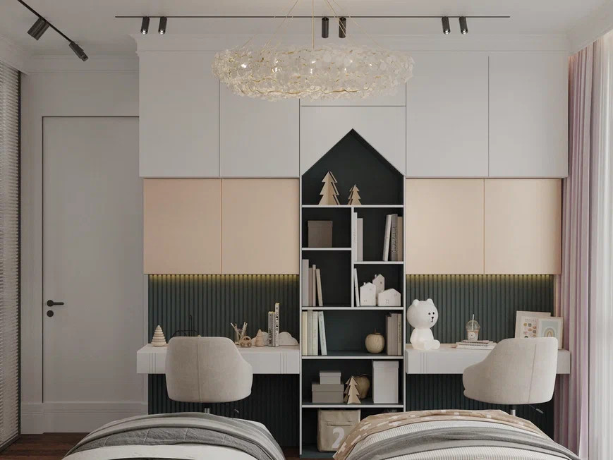 Квартира бизнес класса 90 м² в стиле неоклассика