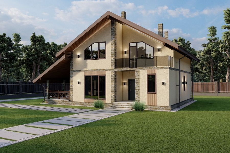 Дизайн фасада дома