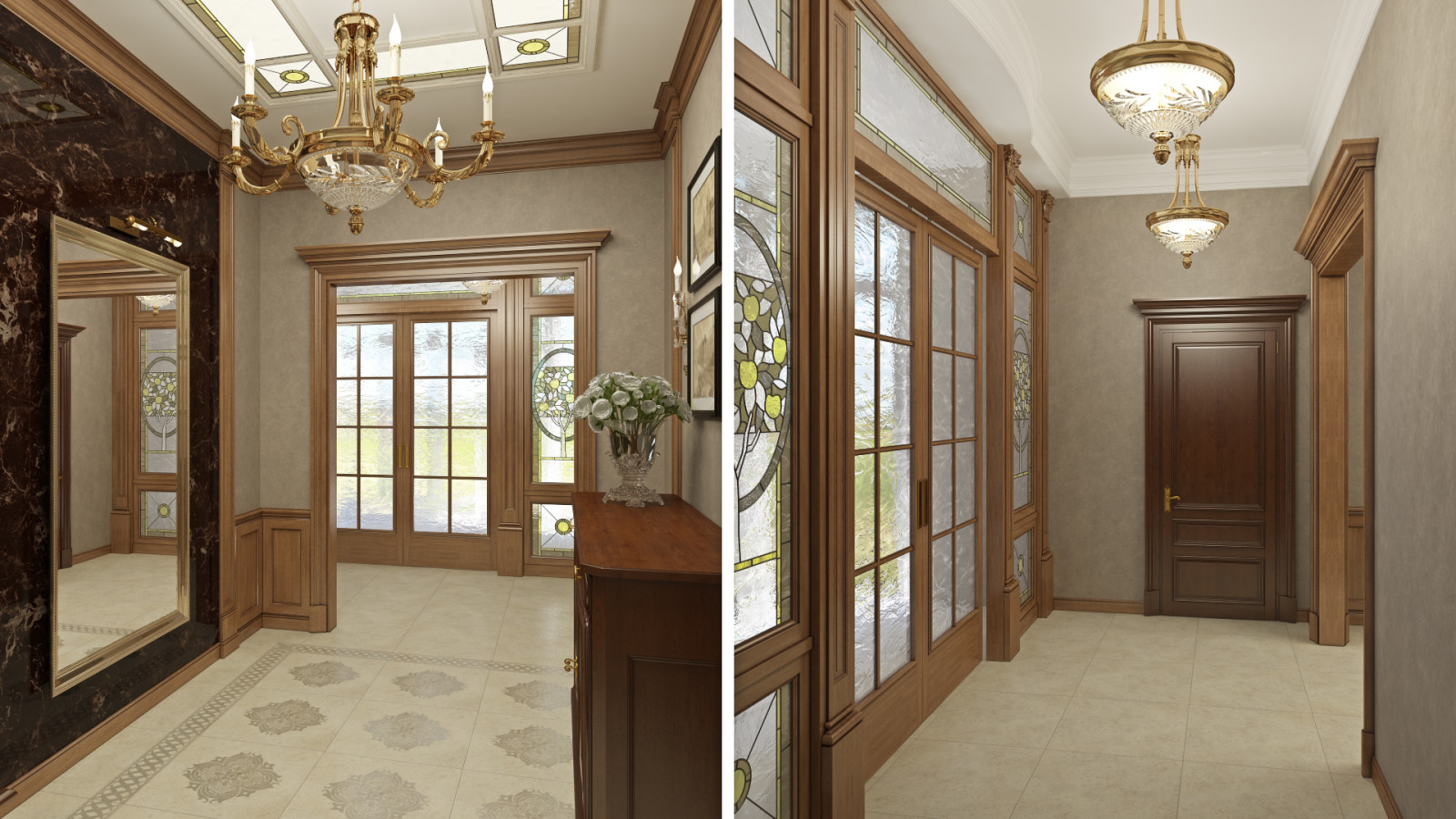 Холл в классическом стиле