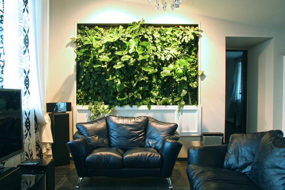 Обложка проекта: Фитостена в доме, поселок Лахта, Санкт-Петербург