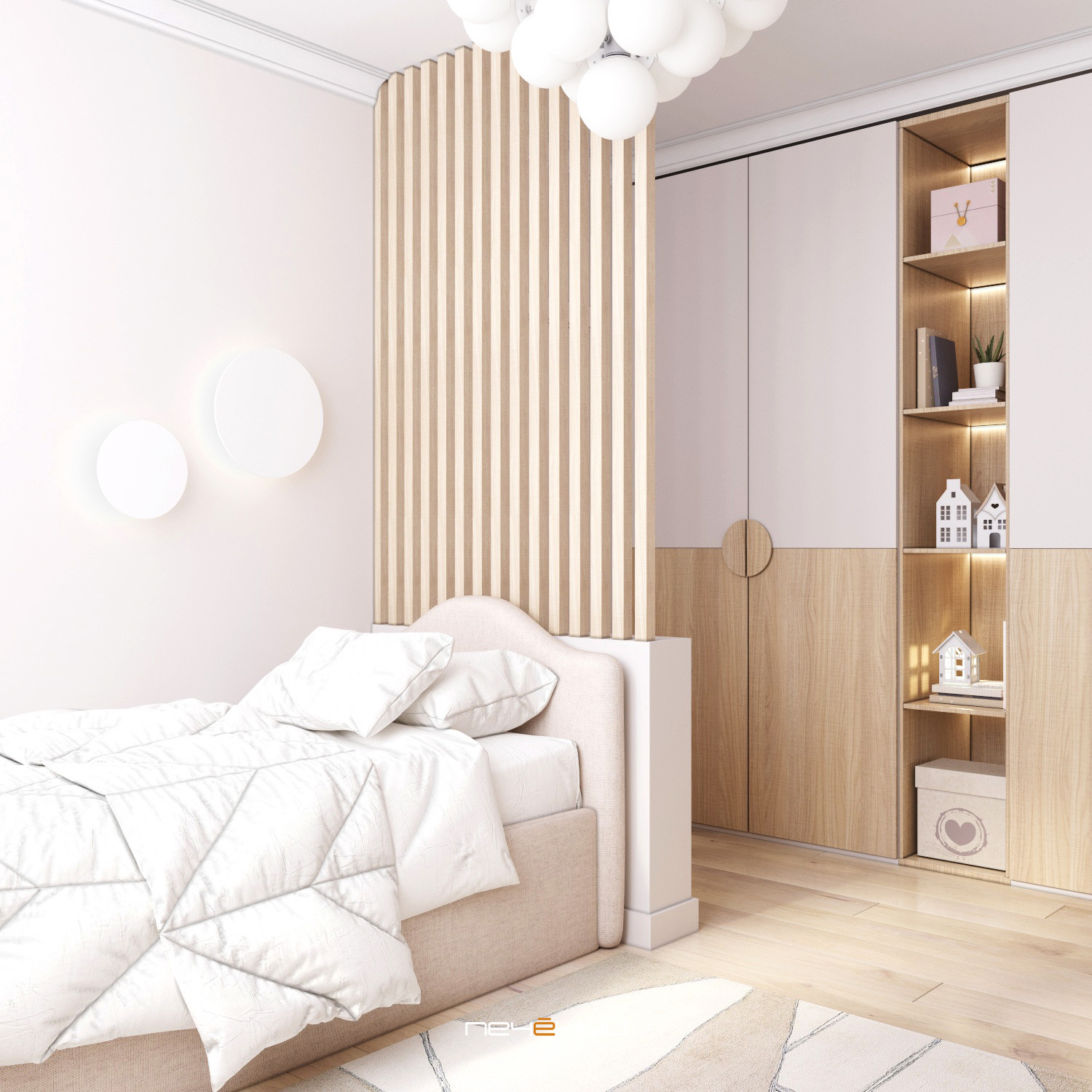 Современный интерьер в тёплой цветовой гамме