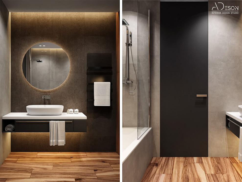 Бетон и дерево