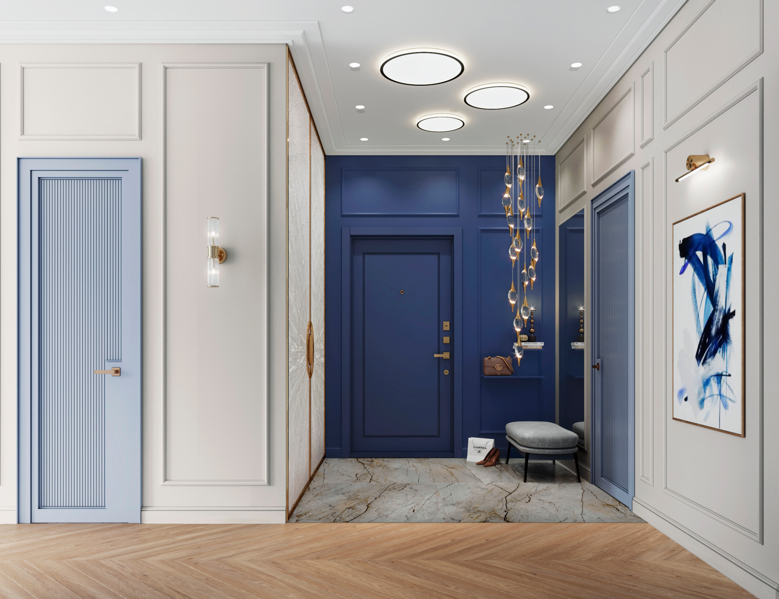 КВАРТИРА В СОВРЕМЕННОМ СТИЛЕ С ЭЛЕМЕНТАМИ КЛАССИКИ В ЖК CITY PARK