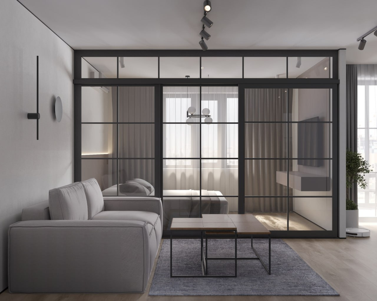 Однокомнатная квартира в стиле минимализм