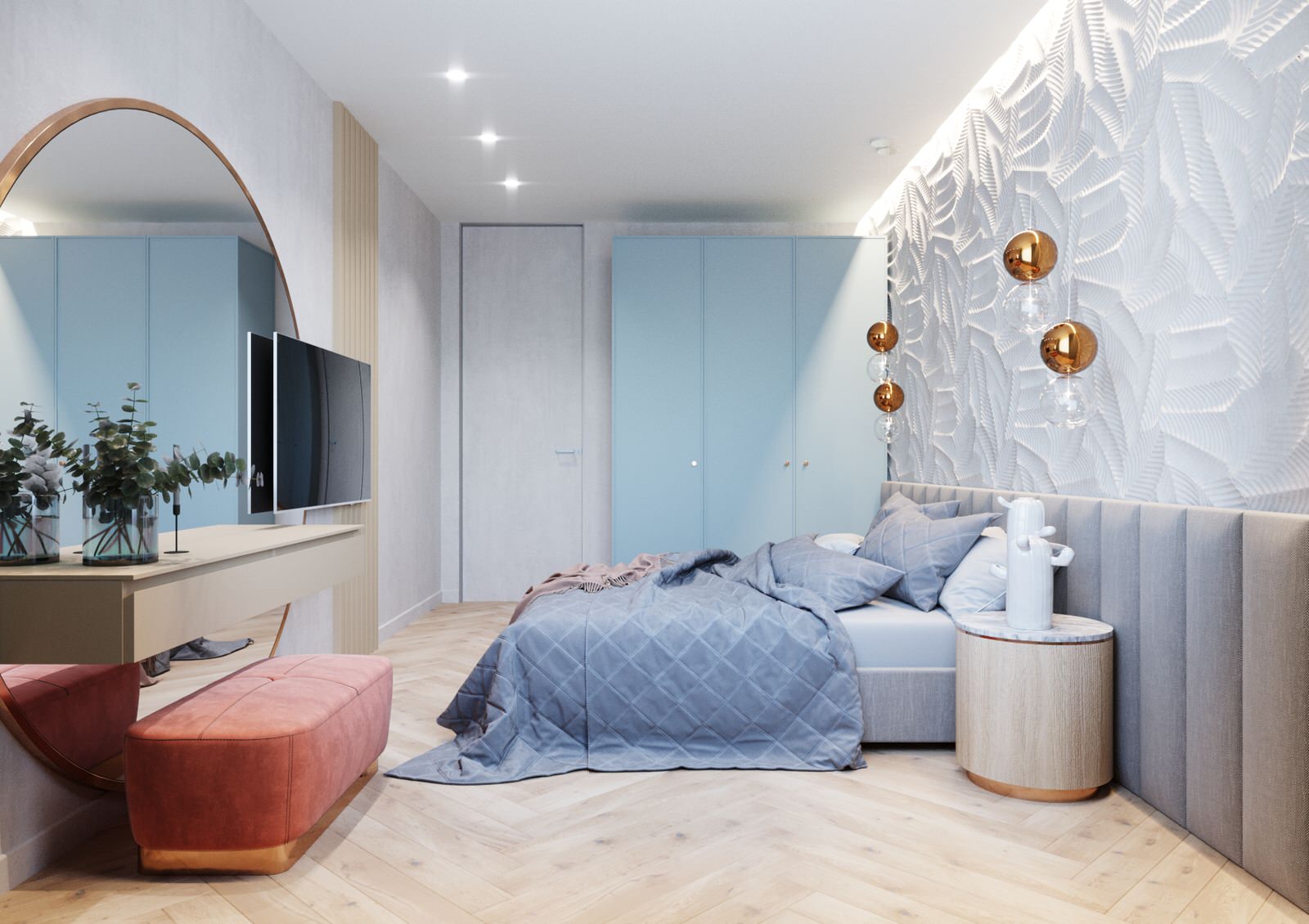 Двухкомнатная квартира 45 кв. м. в современном стиле