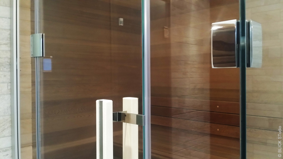 Стеклянное ограждение сауны