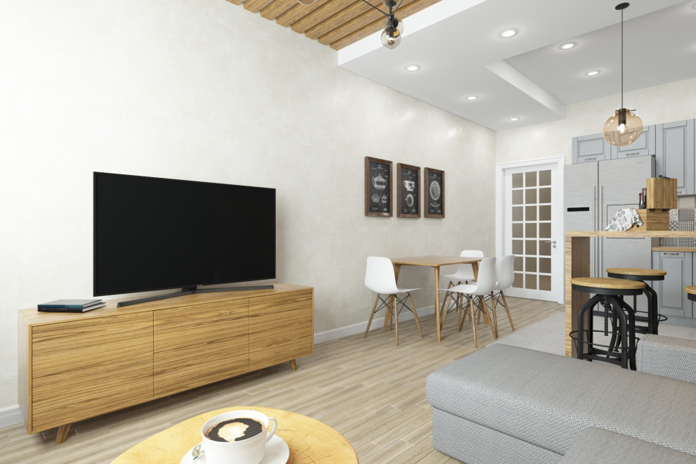 Дизайн кухни гостиной в ЖК "Аврора-парк", г.Краснодар