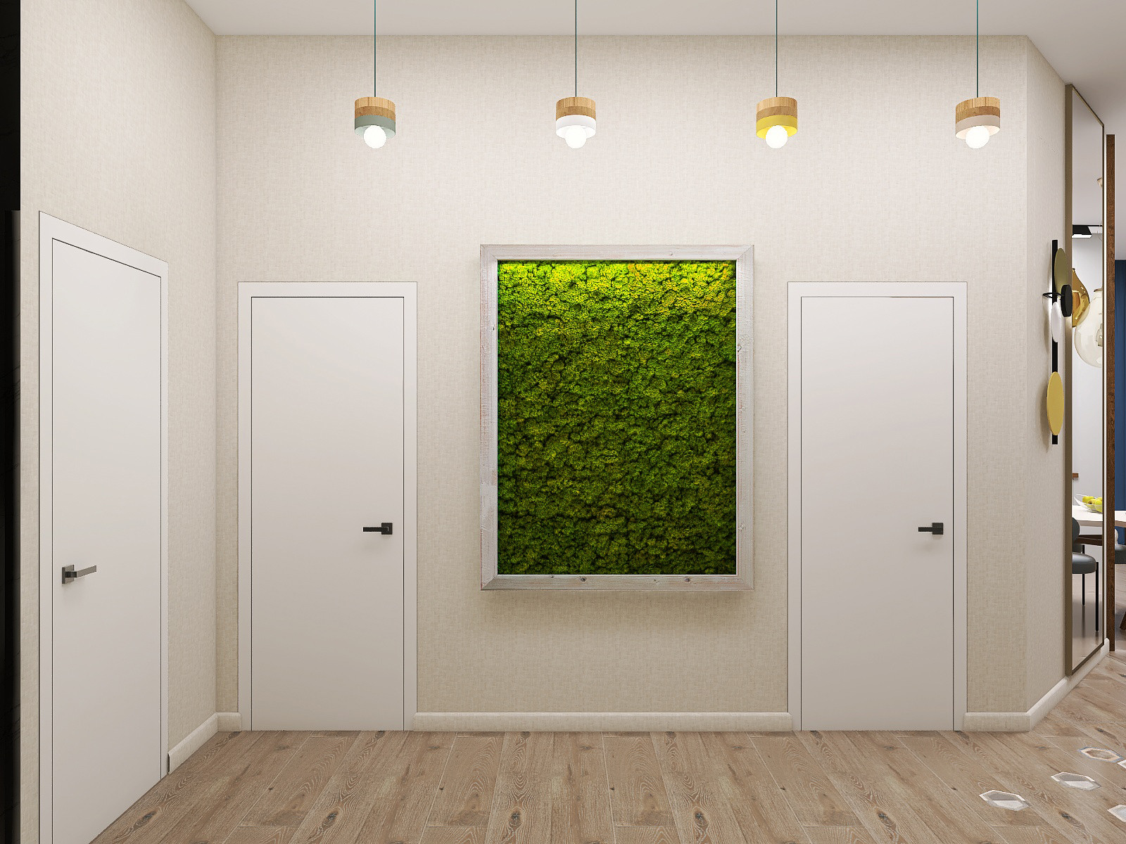 Необычный дизайн пола в прихожей