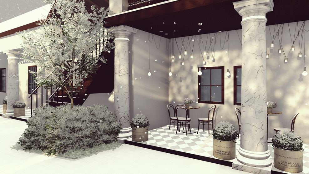 Летнее кафе на территории усадьбы Т. Рябининой