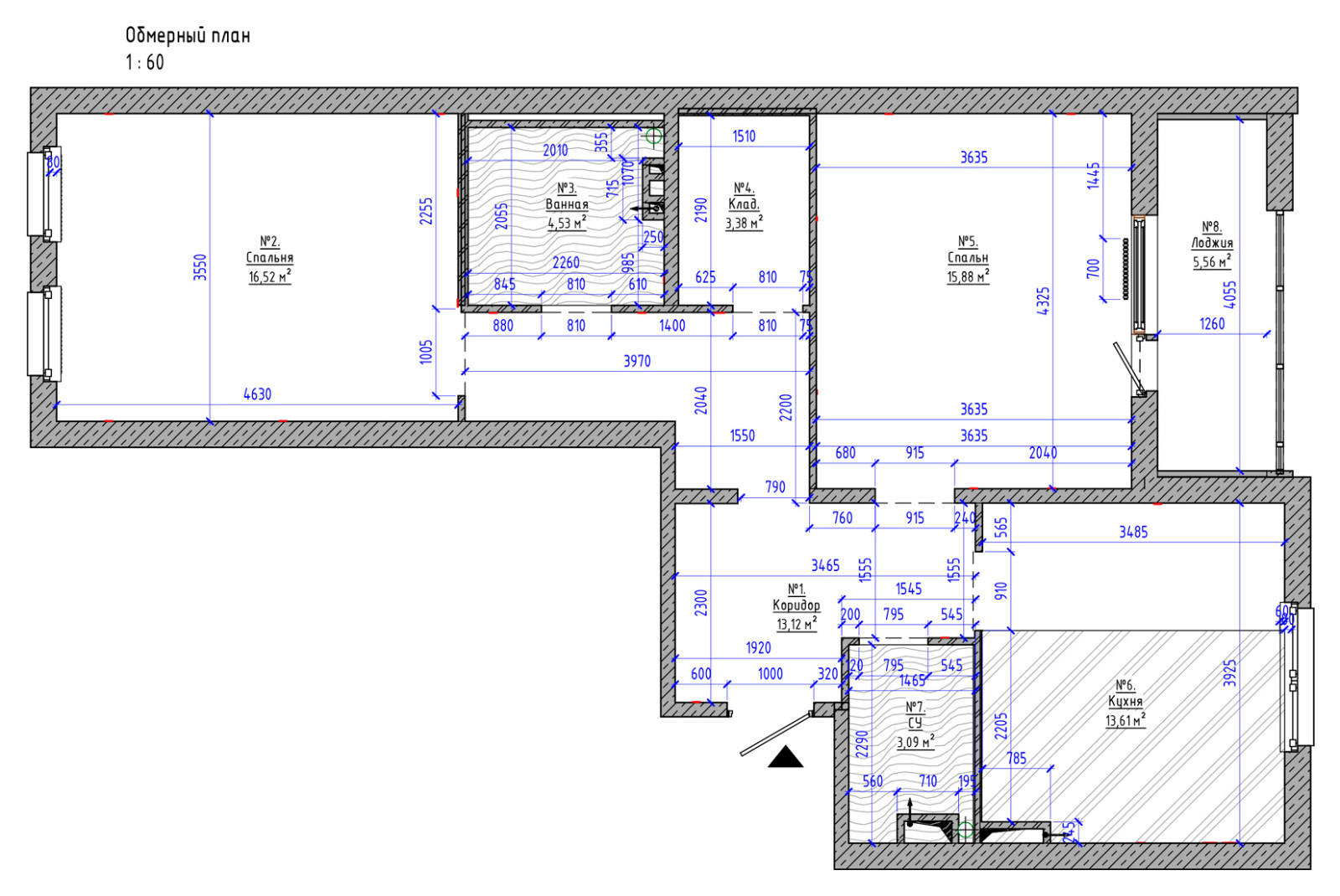 Дизайн-проект двухкомнатной квартиры в современном стиле