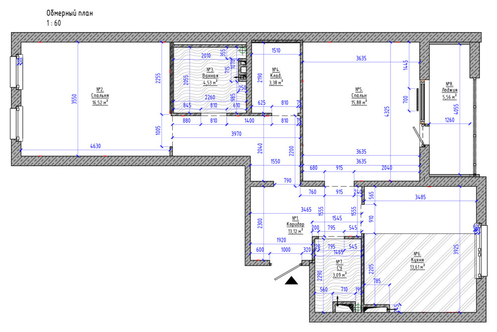 Дизайн-проект двухкомнатной квартиры в современном стиле
