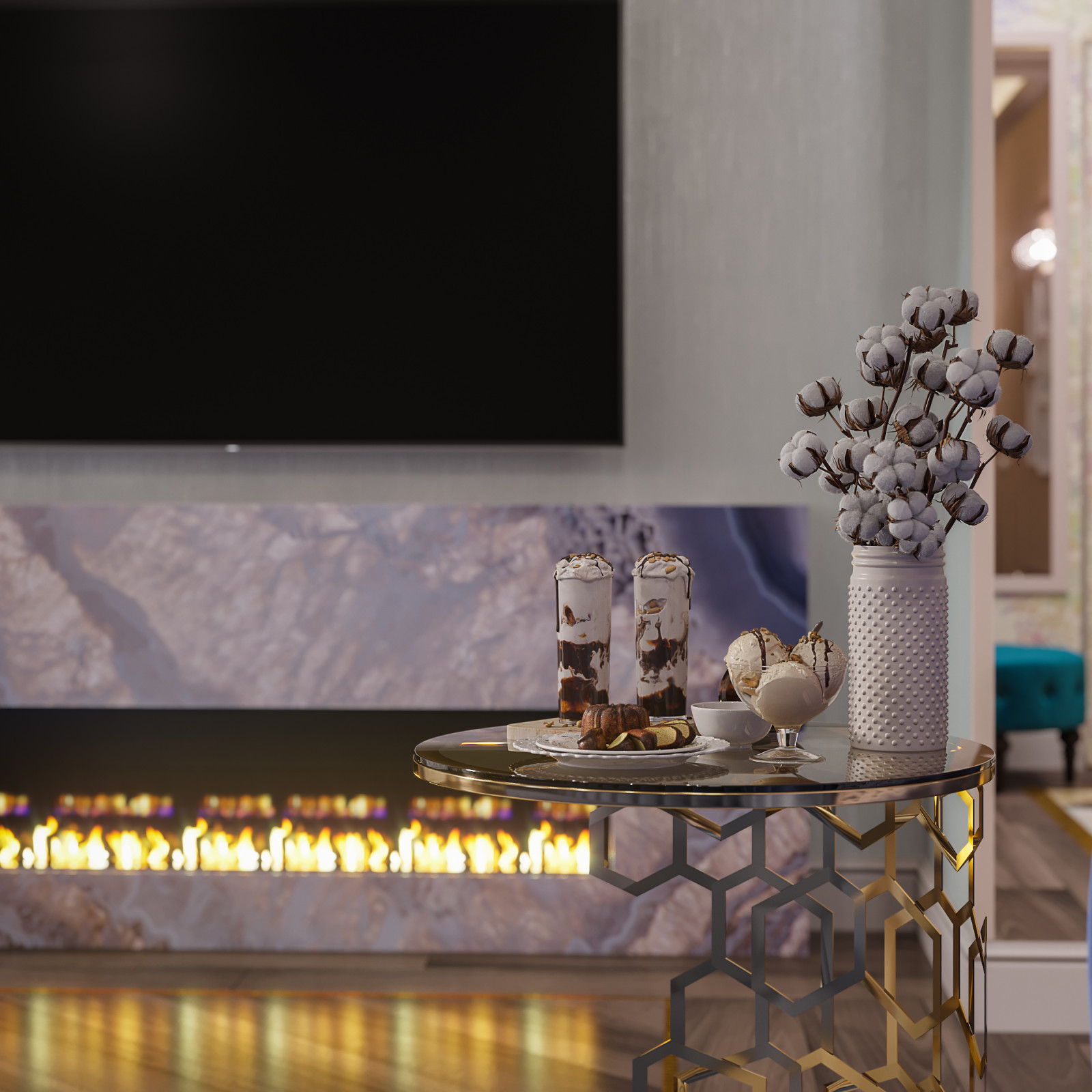 Дизайн проект квартиры "Элегантная роскошь"