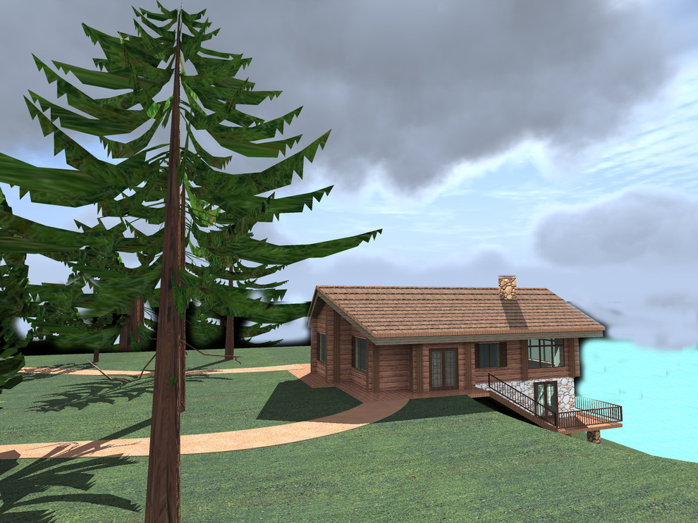 Мещера. Домики на склоне.