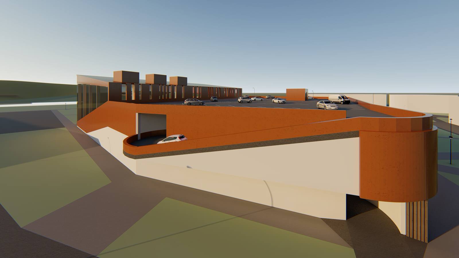 Проект здания аквапарка в Смоленске по ул. Кашена