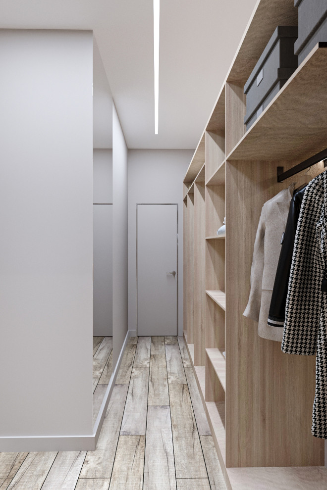 Современные оттенки серого и уютного дерева)