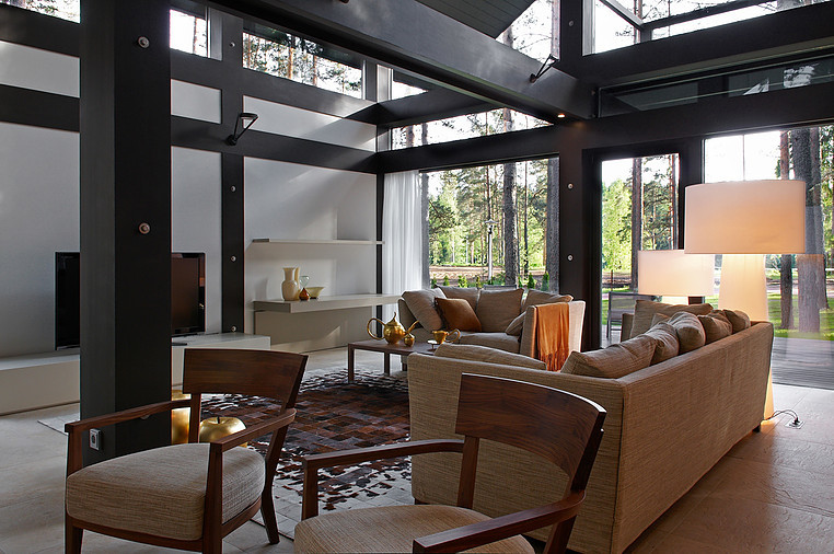 Интерьеры жилого дома в Карелии