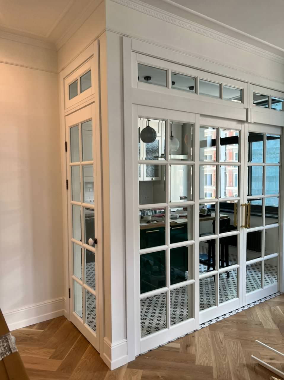 Проект раздвижной перегородки из массива дуба