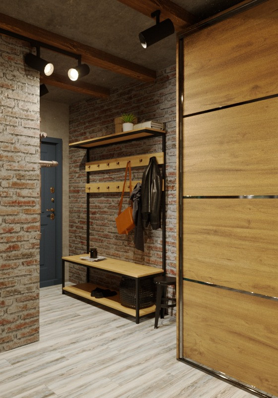 Проект однокомнатной квартиры в стиле лофт